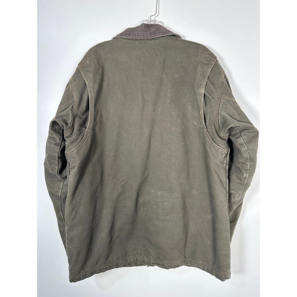 Sorel Mens Olive Green Canvas Workwear Chore Coat Distressed Rugged Jacket M - Picture 8 of 11